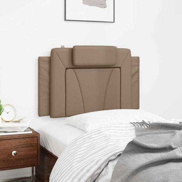 Kopfteil Kissen Cappuccino-Braun 80cm Kunstleder