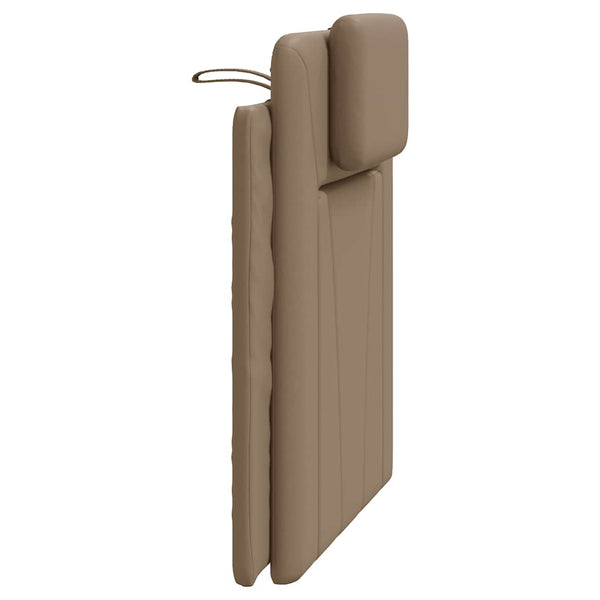 Kopfteil Kissen Cappuccino-Braun 80cm Kunstleder