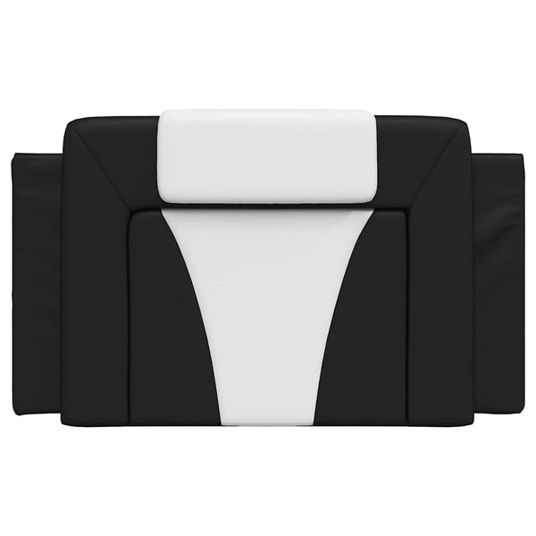vidaXL Oreiller de tête de lit "Viana" noir et blanc 80 cm similicuir