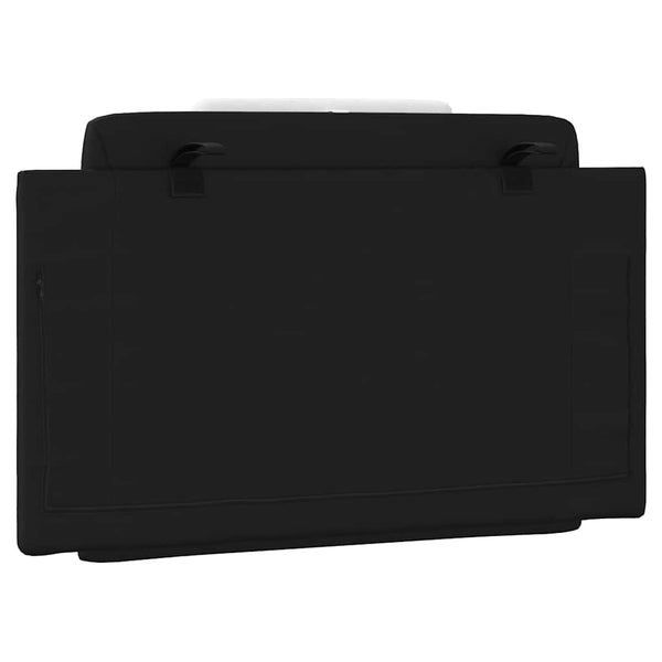 vidaXL Oreiller de tête de lit "Viana" noir et blanc 80 cm similicuir