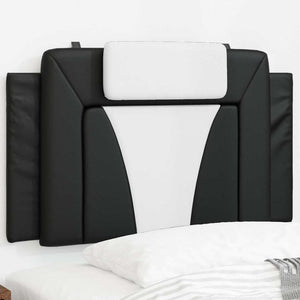 vidaXL Oreiller de tête de lit "Viana" noir et blanc 80 cm similicuir