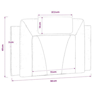 Kopfteil Kissen Viana Braun 90cm