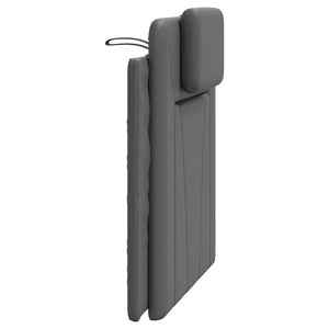 Kopfteil Kissen Grau Kunstleder 90 cm