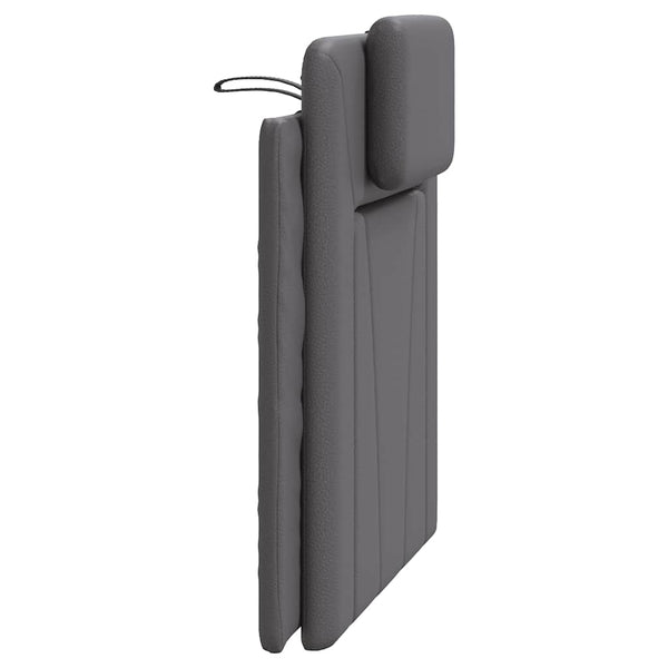Kopfteil Kissen Grau Kunstleder 90 cm
