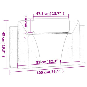 Kopfteil Kissen Viana Braun 100 cm
