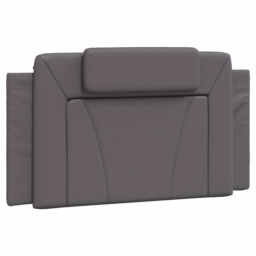 Kopfteil-Kissen Viana Grau 100 cm Kunstleder