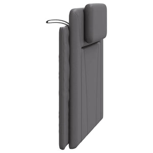 Kopfteil-Kissen Viana Grau 100 cm Kunstleder