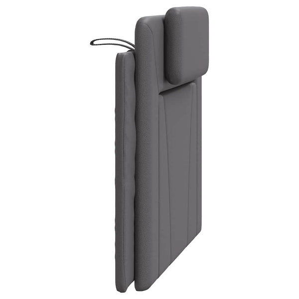 Kopfteil-Kissen Viana Grau 100 cm Kunstleder