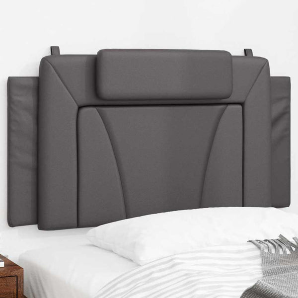 Kopfteil-Kissen Viana Grau 100 cm Kunstleder