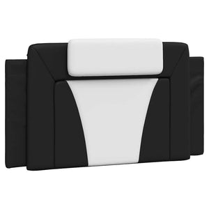 vidaXL Oreiller de tête de lit "Viana" noir et blanc 100 cm similicuir