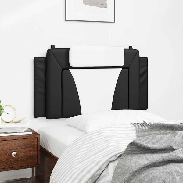 vidaXL Oreiller de tête de lit "Viana" noir et blanc 100 cm similicuir