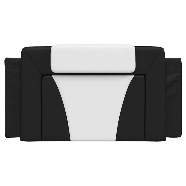 vidaXL Oreiller de tête de lit "Viana" noir et blanc 100 cm similicuir