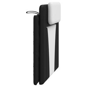 vidaXL Oreiller de tête de lit "Viana" noir et blanc 100 cm similicuir