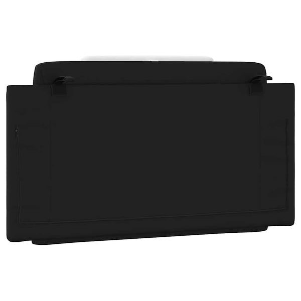 vidaXL Oreiller de tête de lit "Viana" noir et blanc 100 cm similicuir