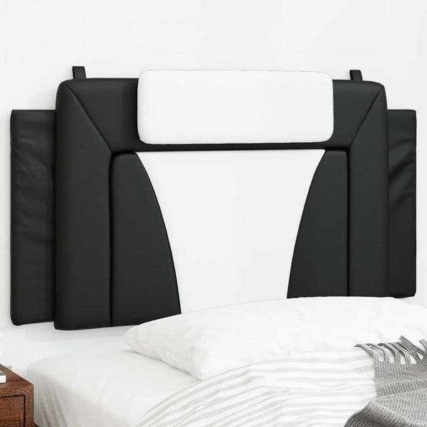 vidaXL Oreiller de tête de lit "Viana" noir et blanc 100 cm similicuir