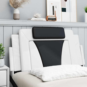vidaXL Tête de lit en tissu « Viana » Blanc et noir 100 cm Similicuir