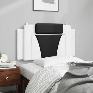 vidaXL Tête de lit en tissu « Viana » Blanc et noir 100 cm Similicuir