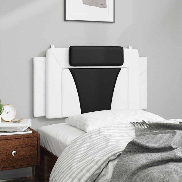 vidaXL Tête de lit en tissu « Viana » Blanc et noir 100 cm Similicuir