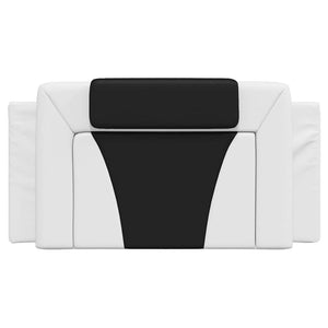 vidaXL Tête de lit en tissu « Viana » Blanc et noir 100 cm Similicuir