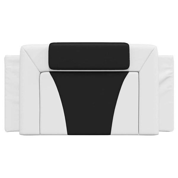 vidaXL Tête de lit en tissu « Viana » Blanc et noir 100 cm Similicuir