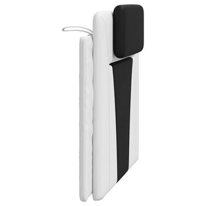 vidaXL Tête de lit en tissu « Viana » Blanc et noir 100 cm Similicuir