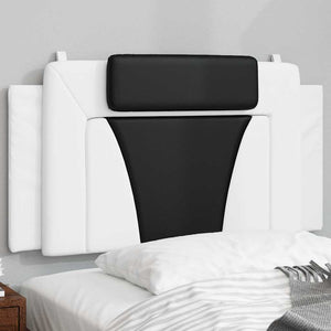 vidaXL Tête de lit en tissu « Viana » Blanc et noir 100 cm Similicuir
