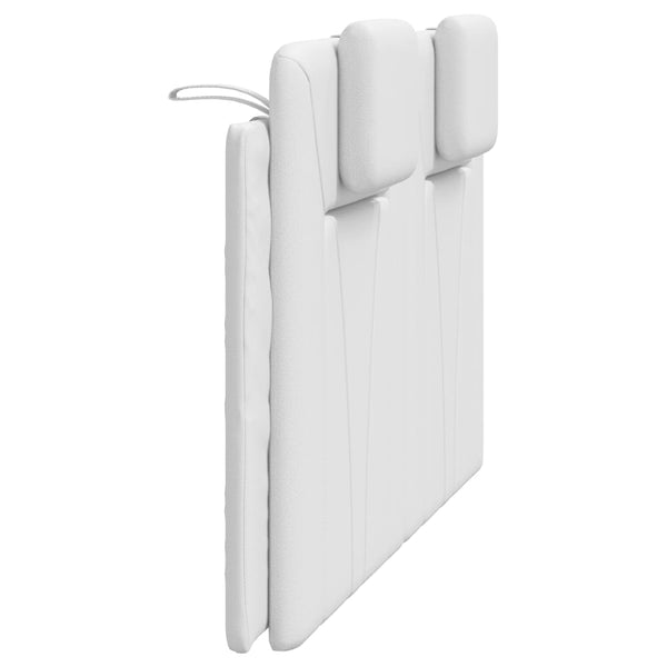 Kopfteil-Kissen Viana, 120 cm, Weißes Kunstleder