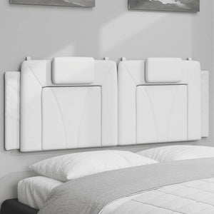Kopfteil-Kissen Viana, 120 cm, Weißes Kunstleder