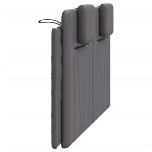 Kopfteil Kissen Grau 120 cm Kunstleder