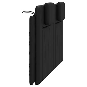 Schwarzes Kunstleder Kopfteil-Kissen 140cm