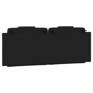 Schwarzes Kunstleder Kopfteil-Kissen 140cm