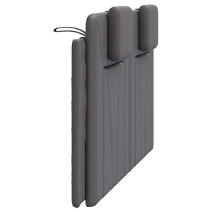Kopfteil Kissen Grau 140 cm Kunstleder