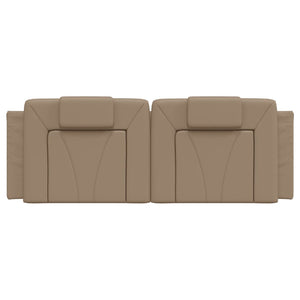 vidaXL Oreiller de tête de lit « Viana » Marron Cappuccino 140 cm Similicuir