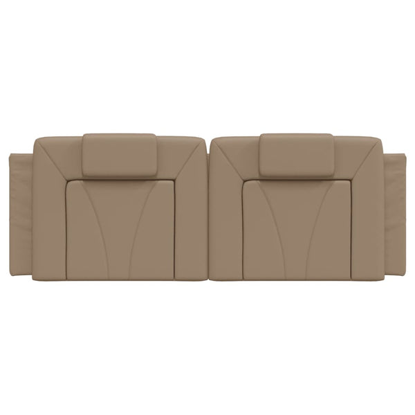 vidaXL Oreiller de tête de lit « Viana » Marron Cappuccino 140 cm Similicuir