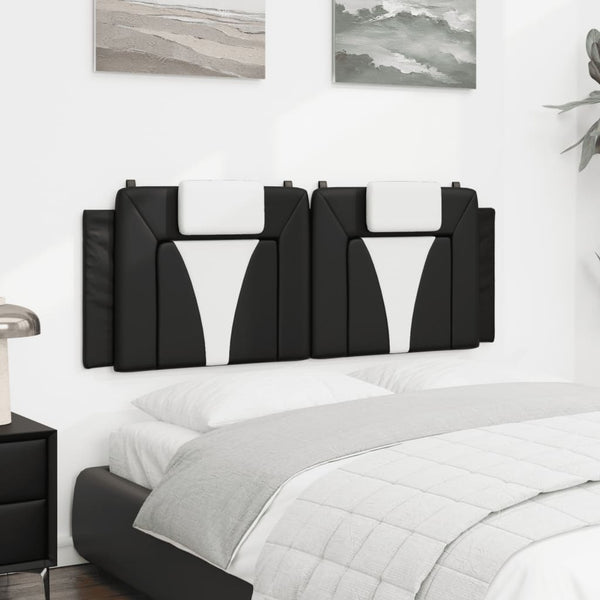 Kopfteil-Kissen Viana, 140 cm, Schwarz & Weiß Kunstleder