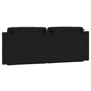 Kopfteil-Kissen Viana, 140 cm, Schwarz & Weiß Kunstleder