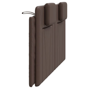Kopfteil Kissen Braun Kunstleder 160 cm