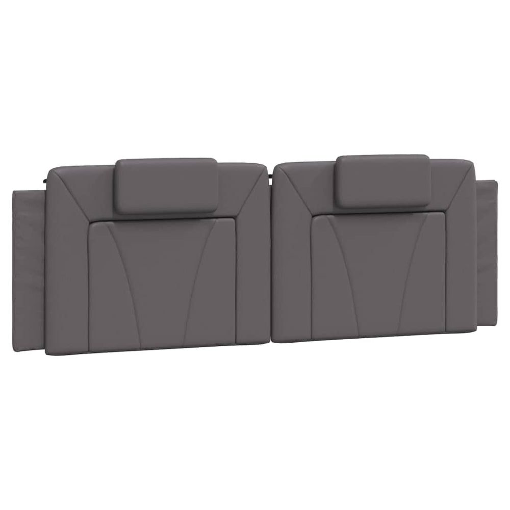 Kopfteil Kissen Viana Grau 160cm Kunstleder