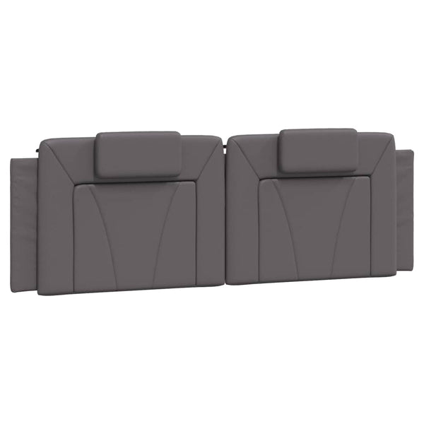 Kopfteil Kissen Viana Grau 160cm Kunstleder