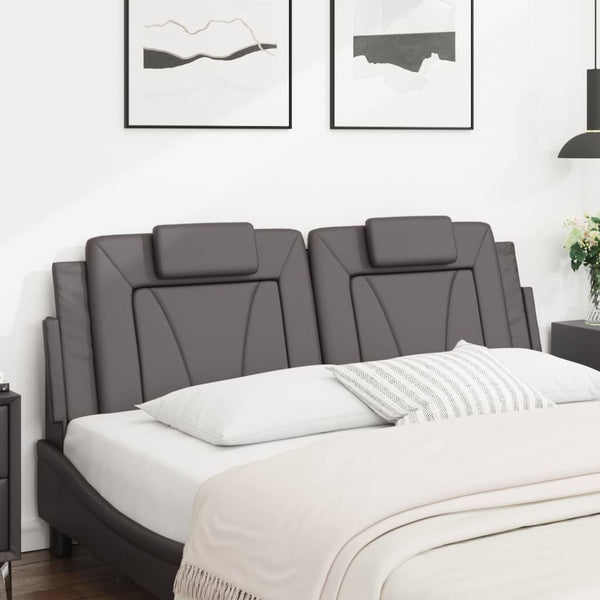 Kopfteil Kissen Viana Grau 160cm Kunstleder
