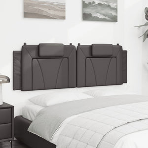 Kopfteil Kissen Viana Grau 160cm Kunstleder