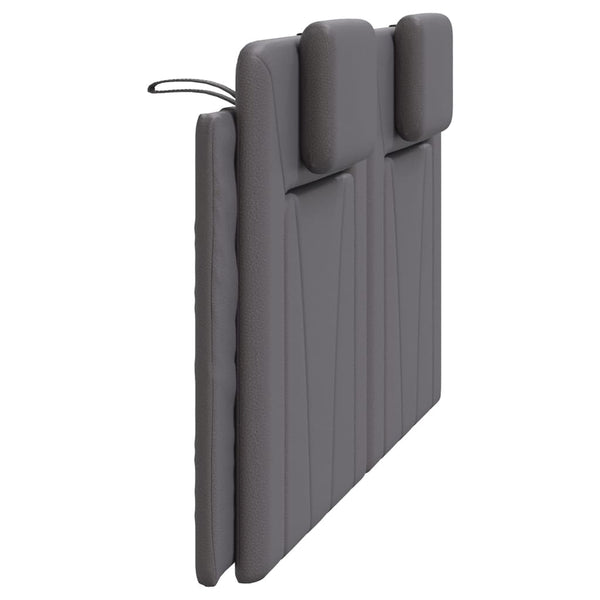 Kopfteil Kissen Viana Grau 160cm Kunstleder
