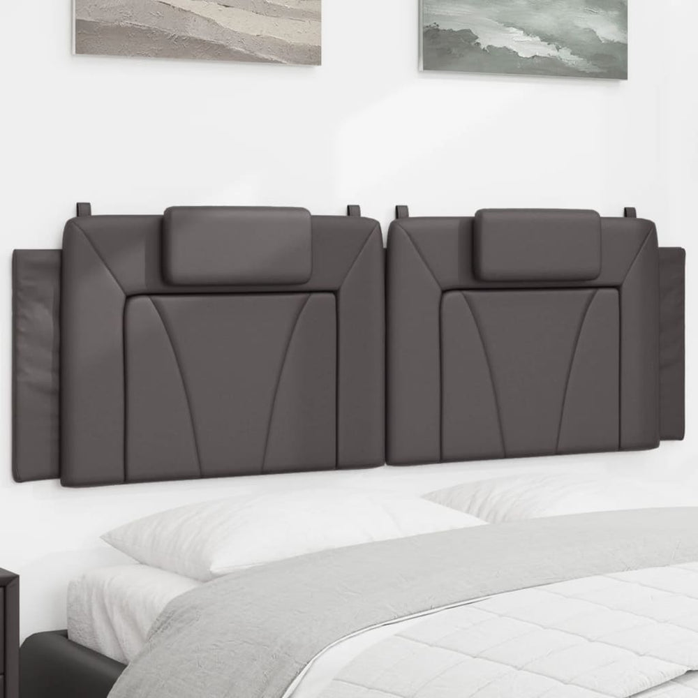 Kopfteil Kissen Viana Grau 160cm Kunstleder