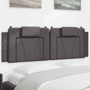 Kopfteil Kissen Viana Grau 160cm Kunstleder