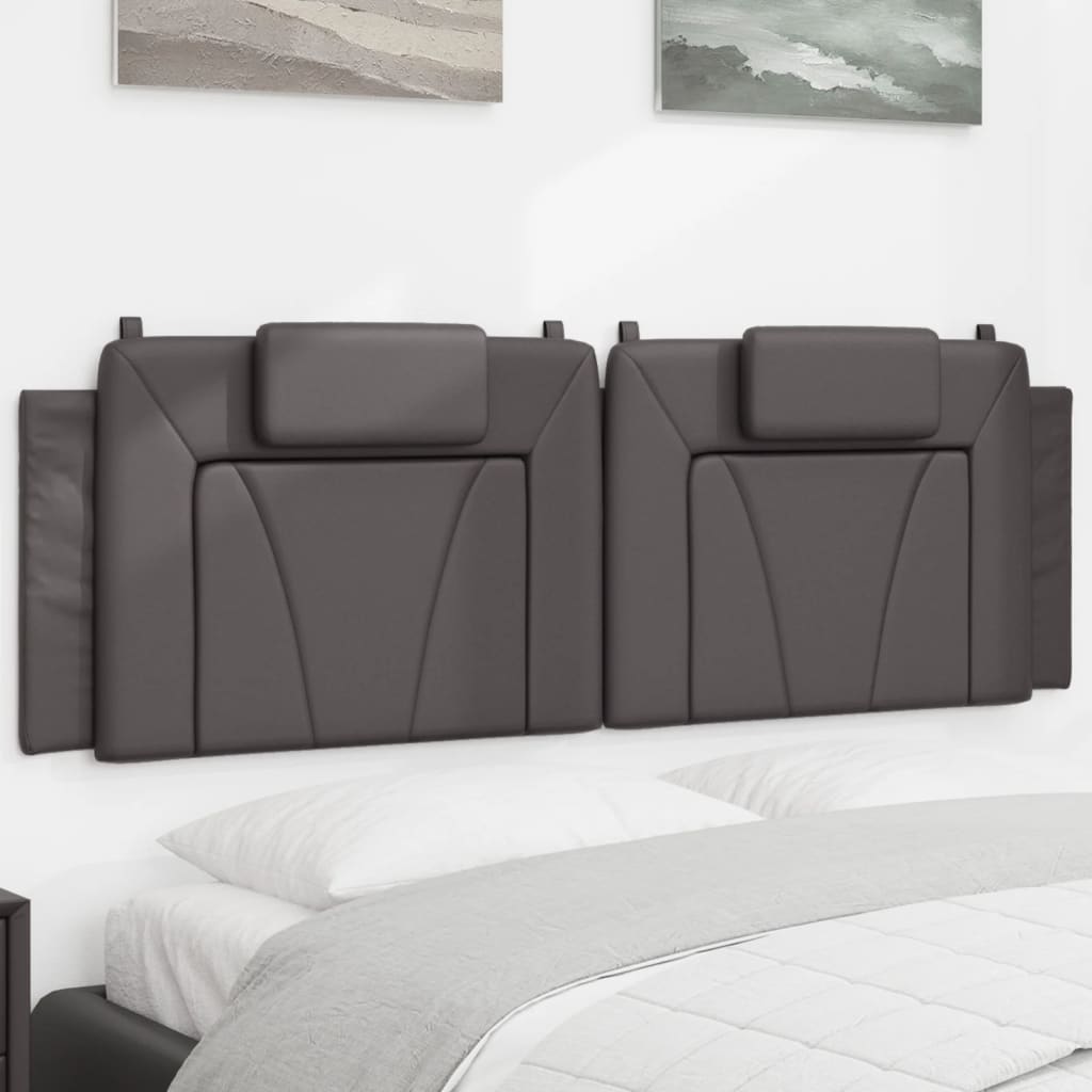 Kopfteil Kissen Viana Grau 160cm Kunstleder