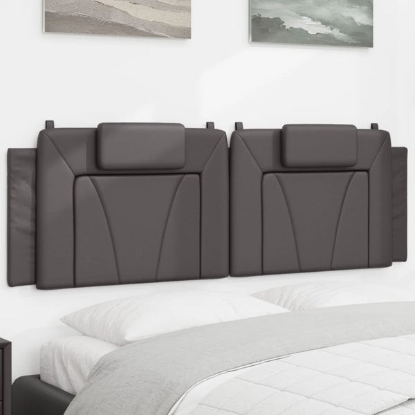 Kopfteil Kissen Viana Grau 160cm Kunstleder