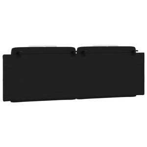 Kopfteil Kissen Viana Schwarz/Weiß 160cm