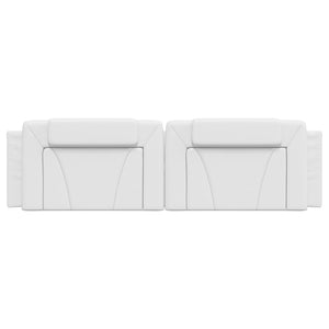 Kopfteil-Kissen Viana, 180 cm, Weißes Kunstleder