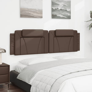 Kopfteil-Kissen Viana Braun 180cm Kunstleder