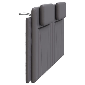 Kopfteil Kissen Grau Kunstleder 180 cm